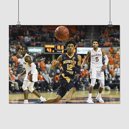 Плакат "Баскетболіст ловить м'яч у розвороті", 43×60см, фото 1