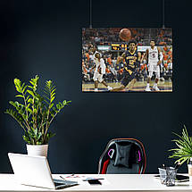 Плакат "Баскетболіст ловить м'яч у розвороті", 43×60см, фото 3