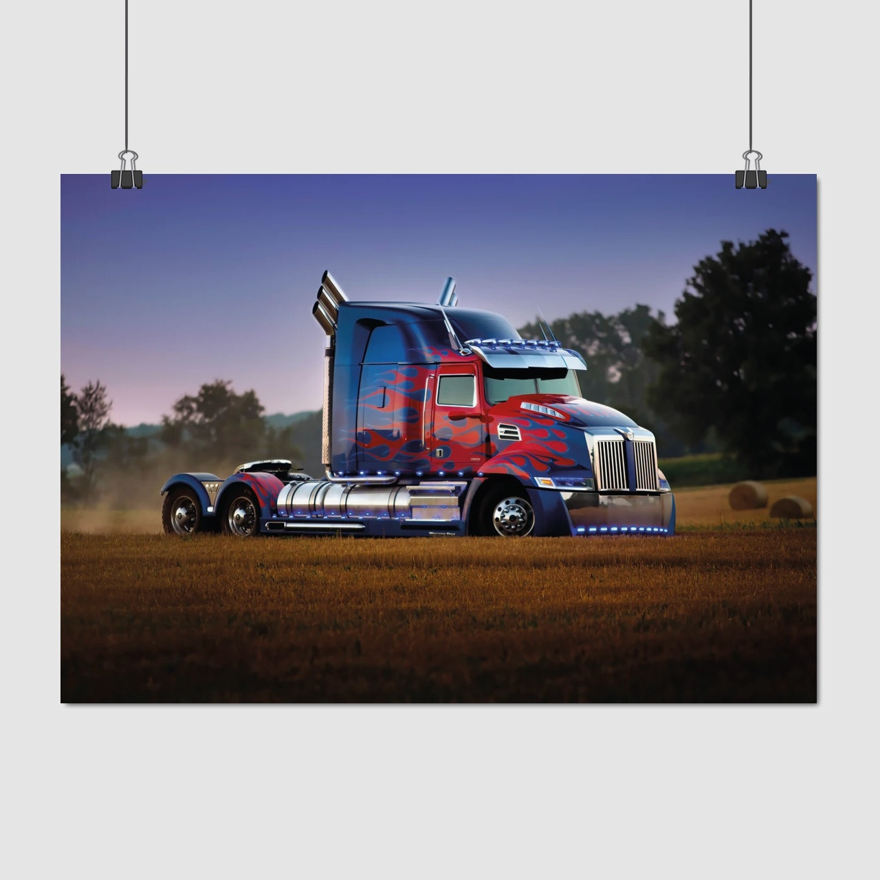 Плакат "Вантажівка Оптімус Прайм, WesternStar", 42×60см