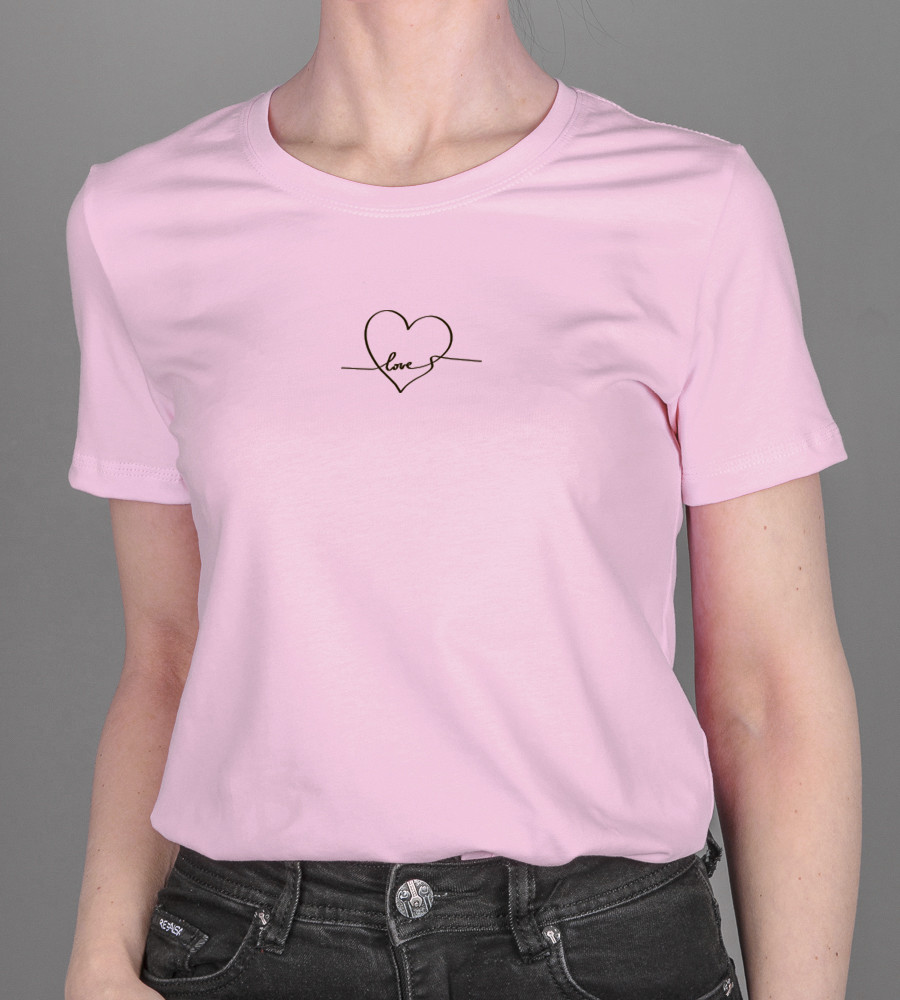 Футболка жіноча Love 2282ж (Уп.4шт M-XXL), Рожевий, фото 1