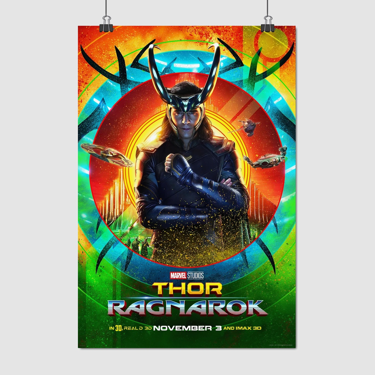 Плакат "Локі, Том Гіддлстон, Тор 3 Рагнарок, Loki", 60×41см