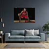 Плакат "Баскетболіст у червоному з м'ячем", 43×60см, фото 7