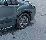 Накладки на арки (4 шт, чорні) 1 бічні двері, Пластик для Peugeot Partner Tepee 2008-2018 рр, фото 6