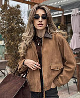 Жіноча куртка Тканина: замшa Фабричний Китай Розміри: 42,44,46