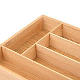 Лоток органайзер для столових приборів Supretto бамбуковий (91830001), фото 2
