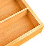 Лоток органайзер для столових приборів Supretto бамбуковий (91830001), фото 4