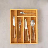 Лоток органайзер для столових приборів Supretto бамбуковий (91830001), фото 7