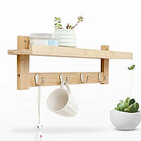 Вішалка для одягу Supretto настінна бамбукова  Supretto (92010001)