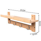 Вішалка для одягу Supretto настінна бамбукова  Supretto (92010001), фото 2