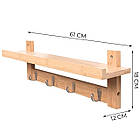 Вішалка для одягу настінна Supretto  бамбукова (92010001), фото 2