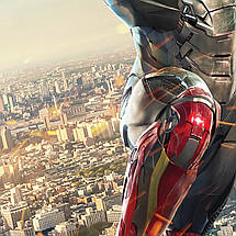 Плакат "Залізна людина над містом у польоті, Iron Man", 60×43см, фото 3