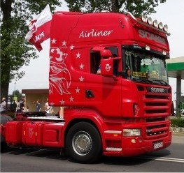 Наклейки - scania, супер грифон на кабіну 150 х 90 см - права та ліва