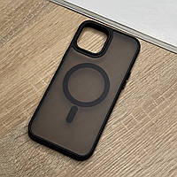 Матовий чохол на iPhone 12 Pro Max. Захищений, чорного кольору, напівпрозорий ззаду