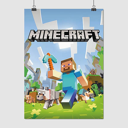 Плакат "Майнкрафт, до пригод, Minecraft", 60×43см, фото 1