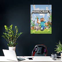 Плакат "Майнкрафт, до пригод, Minecraft", 60×43см, фото 3