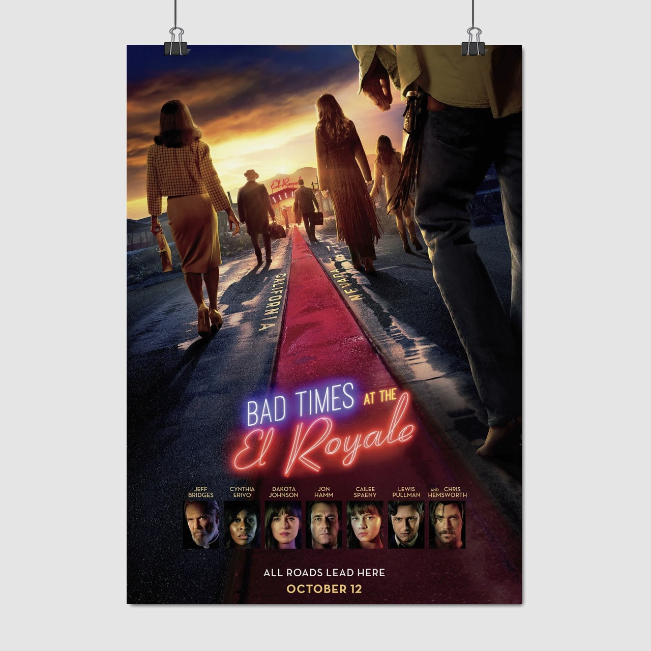 Плакат "Погані часи у Ель Роялі, Bad Times at the El Royale (2018)", 60×43см