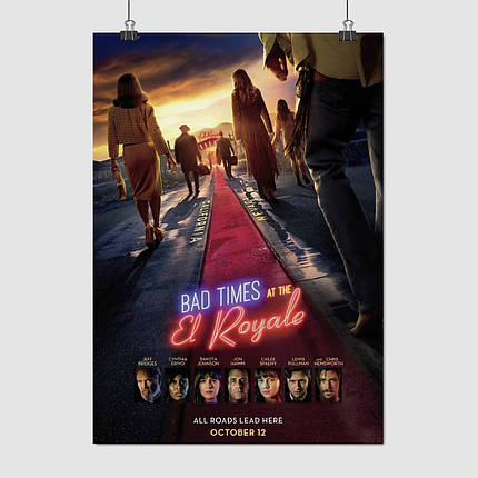 Плакат "Погані часи у Ель Роялі, Bad Times at the El Royale (2018)", 60×43см, фото 1
