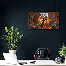 Плакат "Дум, Кат Року, Думгай, Doom Eternal (2020), DoomGuy, Doom Slayer", 34×60см, фото 4