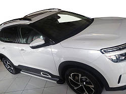 Бокові пороги Maya V2 (2 шт., алюміній) для Citroen C5 Aircross 2017- рр