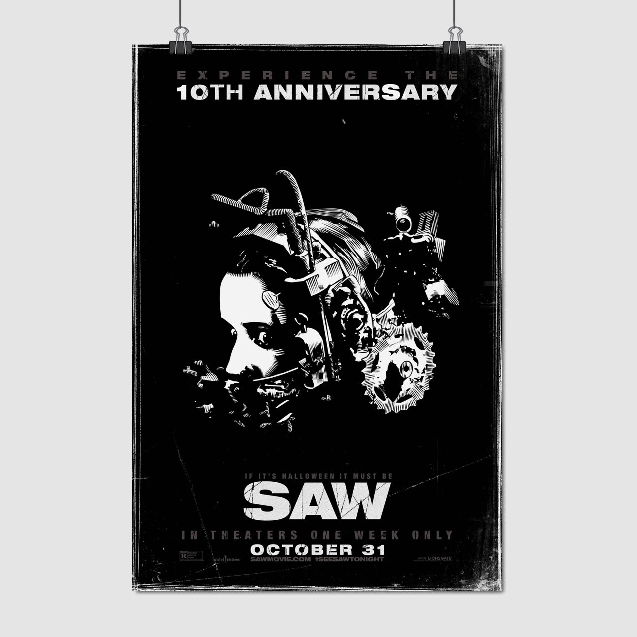 Плакат "Пила, Saw (2004)", 60×41см