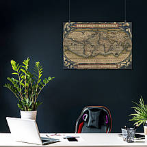 Плакат "Карта світу Абрахама Ортелія, 1564 рік", 41×60см, фото 3