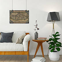 Плакат "Карта світу Абрахама Ортелія, 1564 рік", 41×60см, фото 4