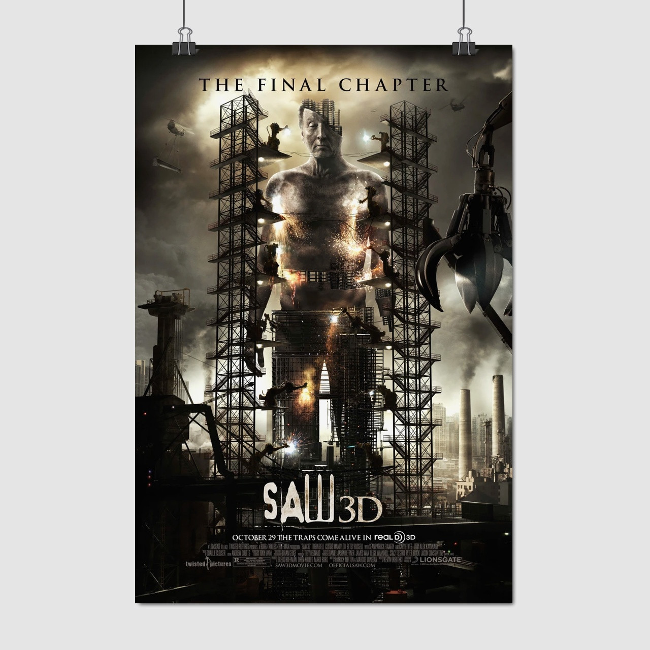 Плакат "Пила 3D, Saw 3D (2010)", 60×41см