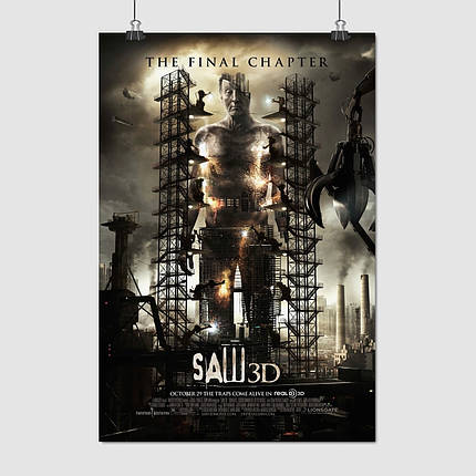 Плакат "Пила 3D, Saw 3D (2010)", 60×41см, фото 1