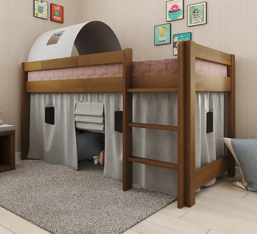 Ліжко горище "Адель" зі шторками TM ArborDrev