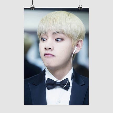 Плакат "БТС, Кім Техьон, Ві, Bangtan Boys, BTS, Kim Taehyung", 60×40см, фото 1