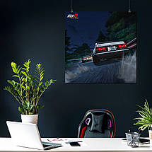 Плакат "Ініціал «Ді», аніме, Initial D", 60×60см, фото 4