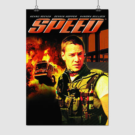 Плакат "Швидкість, Кіану Рівз, Speed (1994)", 60×43см, фото 1