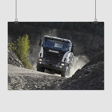 Плакат "Фура на гірській дорозі, Scania", 43×60см, фото 1