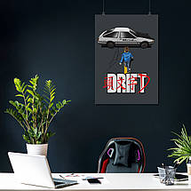 Плакат "Ініціал «Ді», аніме, Initial D", 60×43см, фото 4
