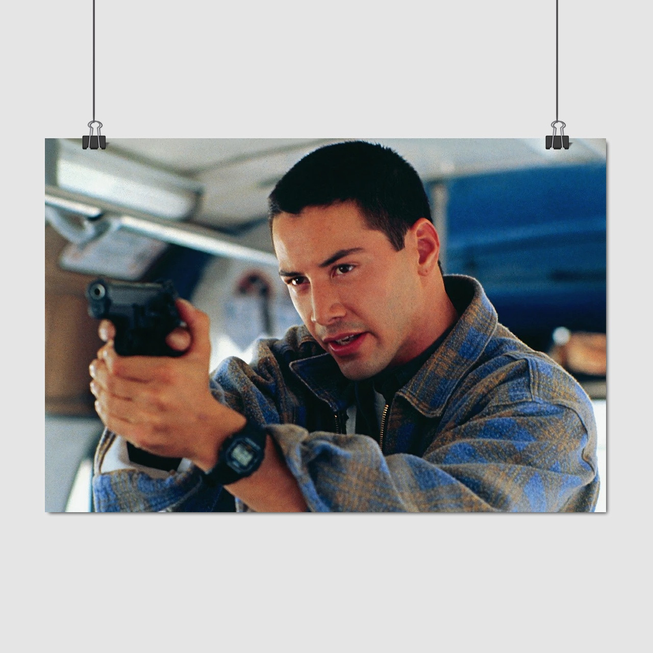 Плакат "Молодий Кіану Рівз, Speed (1994)", 60×40см