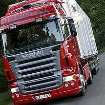 Плакат "Фура на трасі в лісі, Scania", 43×60см, фото 2