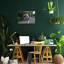 Плакат "Фура на трасі в лісі, Scania", 43×60см, фото 5