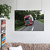 Плакат "Фура на трасі в лісі, Scania", 43×60см, фото 6