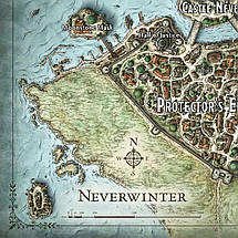 Плакат "Карта міста Невервінтер із назвами районів, Dungeon and Dragons, Neverwinter", 42×60см, фото 2