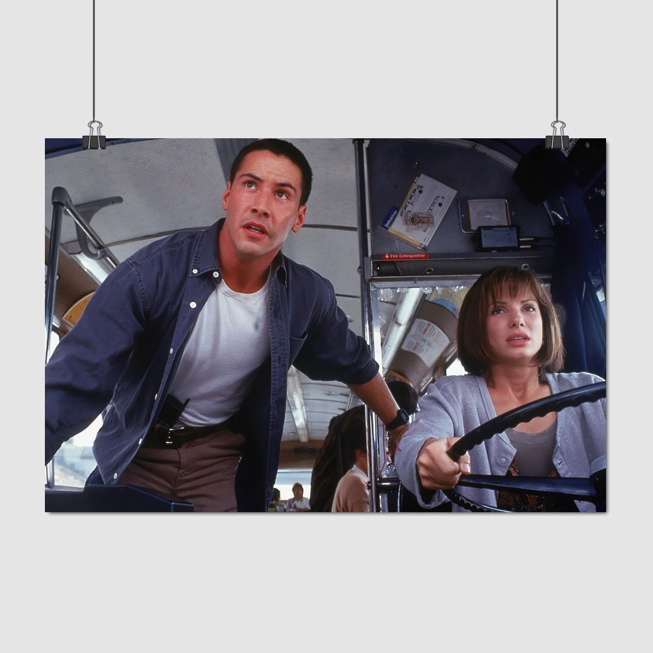Плакат "Швидкість, Кіану Рівз та Сандра Буллок, Speed (1994)", 40×60см