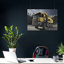 Плакат "Самоскид на фоні кар'єру, Scania Black Claw", 43×60см, фото 3