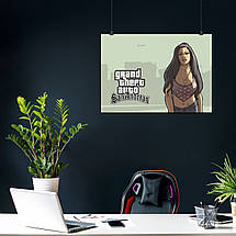 Плакат "ГТА, Значна автокрадіжка, Каталіна, Grand Thief Auto, GTA San Andreas", 43×60см, фото 3