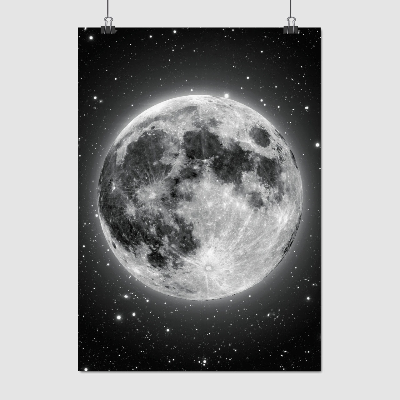 Плакат "Місяць та зірки, Moon", 60×43см