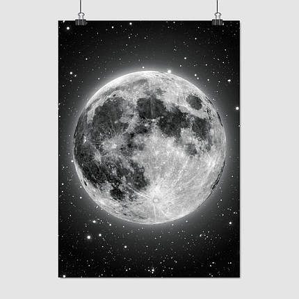 Плакат "Місяць та зірки, Moon", 60×43см, фото 1