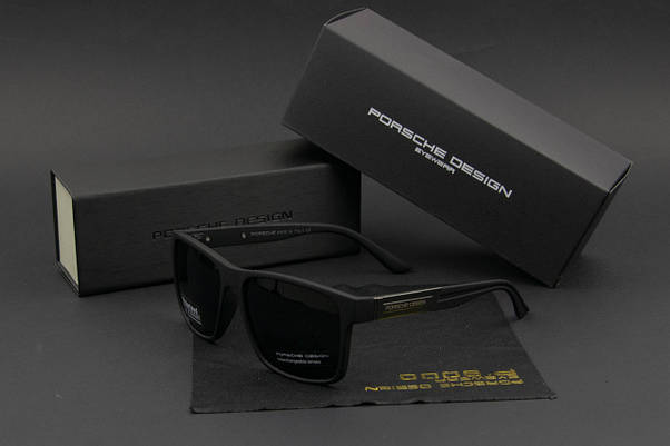 Окуляри чоловічі сонцезахисні Porsche Design поляризаційні (арт. P6584) чорний матовий, фото 5