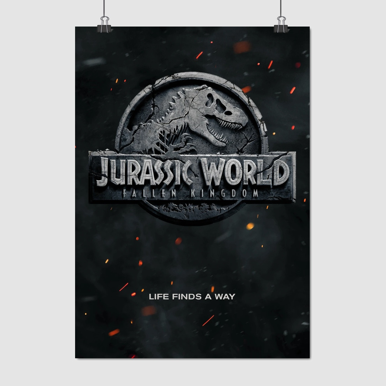 Плакат "Світ Юрського періоду, лого, Jurassic World", 60×43см