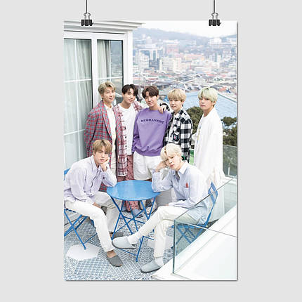 Плакат "БТС, групове фото, Bangtan Boys, BTS", 60×40см, фото 1