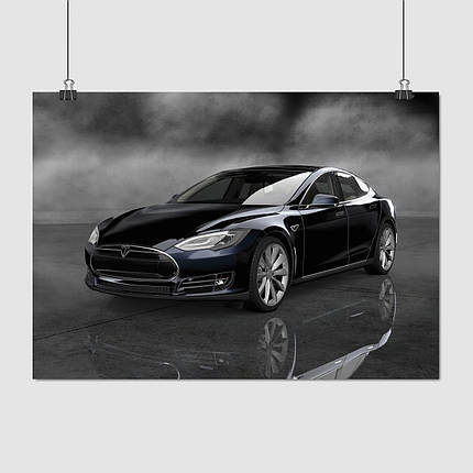 Плакат "Тесла, Tesla, Model S", 43×60см, фото 1