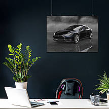 Плакат "Тесла, Tesla, Model S", 43×60см, фото 4