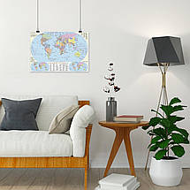 Плакат "Політична карта світу (українською)", 41×60см, фото 4